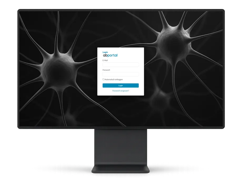 ABPortal – die von Abelmann Consulting entwickelte Unternehmensplattform auf einem Monitor